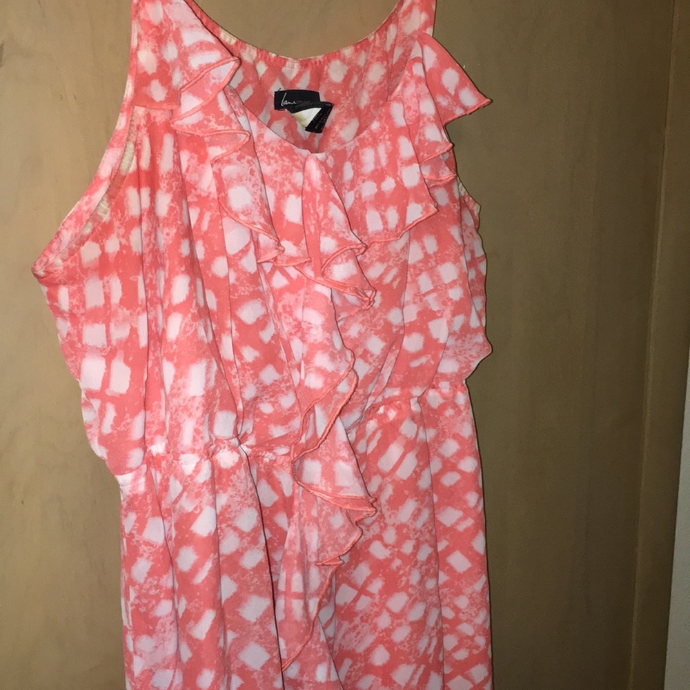 Lane Bryant Coral Ruffle Dress